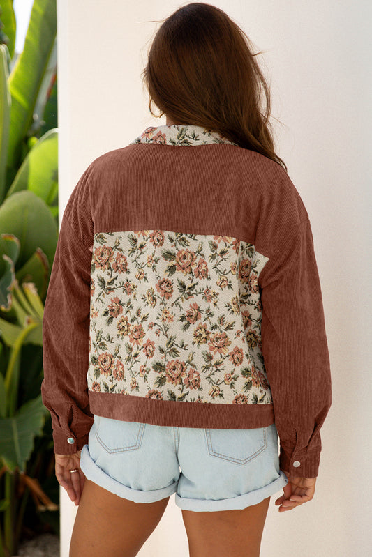 Floral Patchwork Shirt Shacket