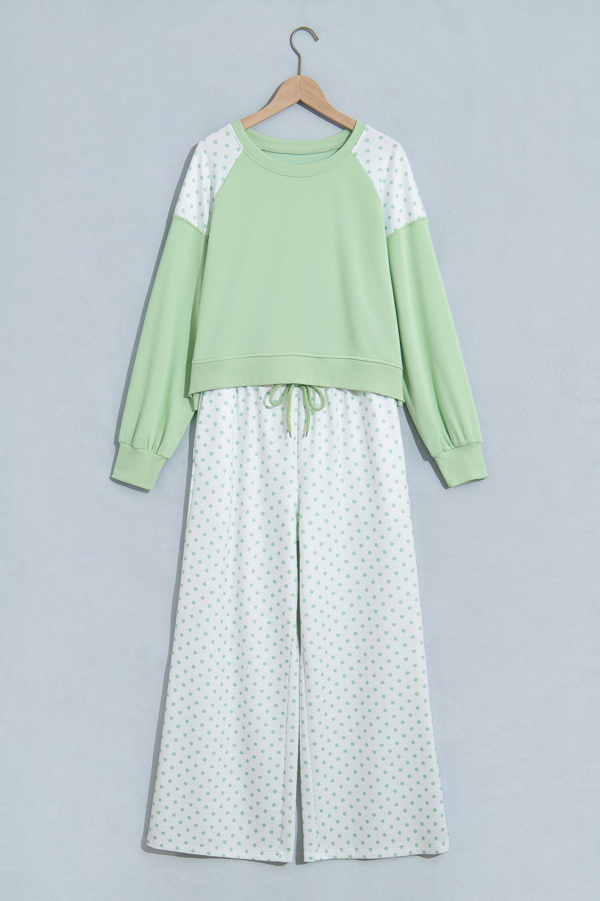 Polka Dot Long Sleeve Pants Set