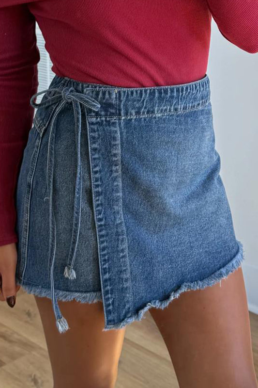 Ashleigh Blue Tied Waist Denim Skort