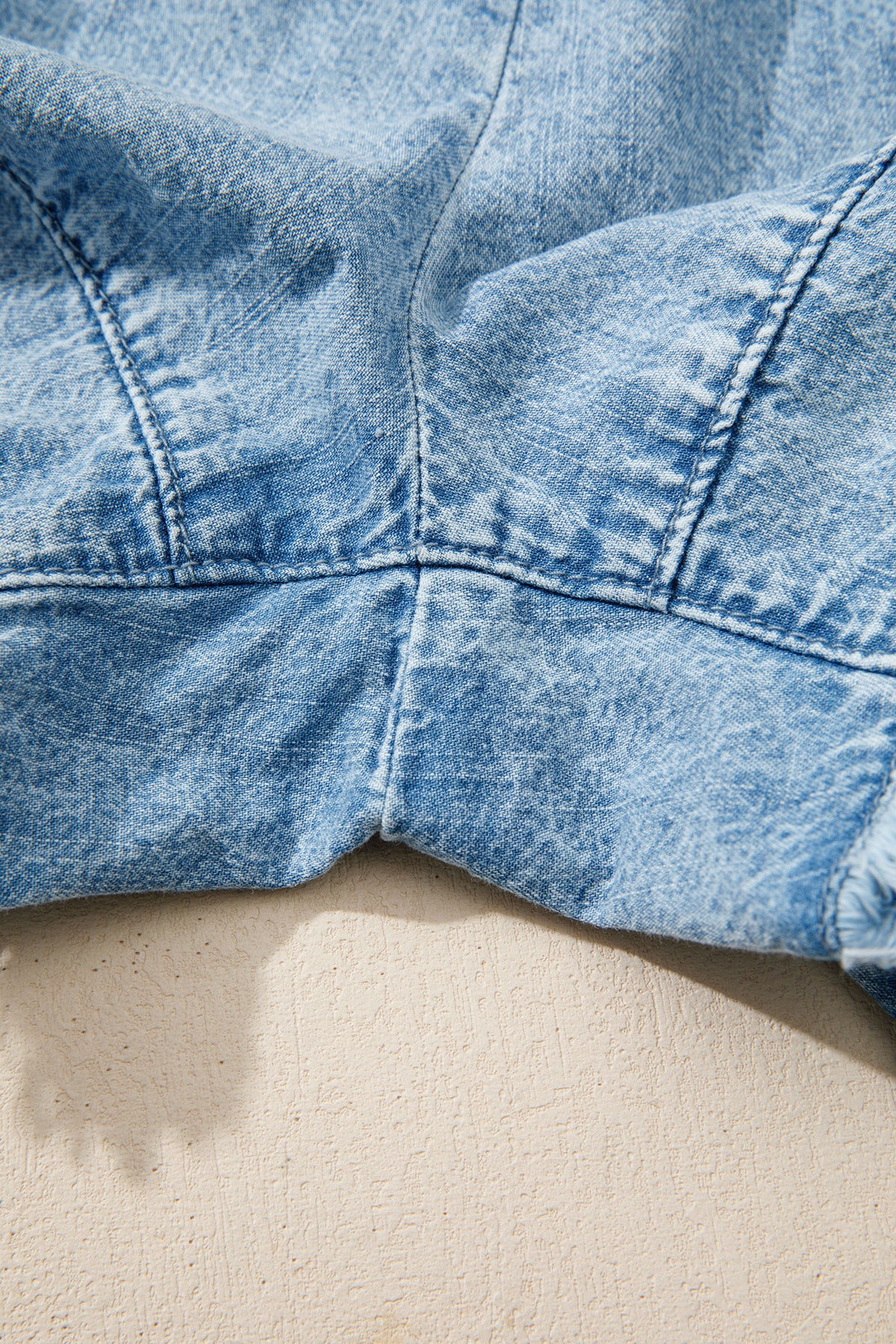 Myosotis Frayed Edge Denim Shorts