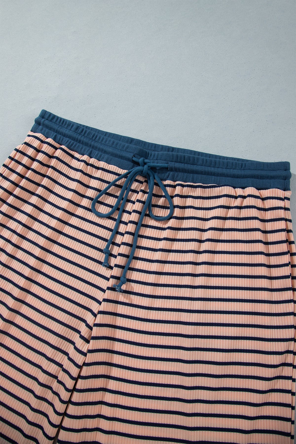 Striped Long Sleeve Plus Size Set