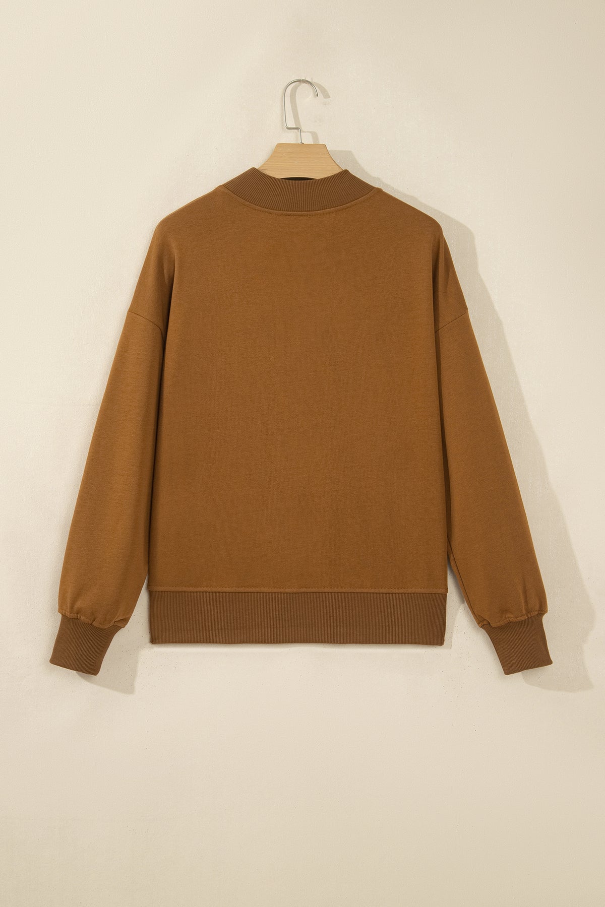Embroidered Long Sleeve Pullover Sweatshirt