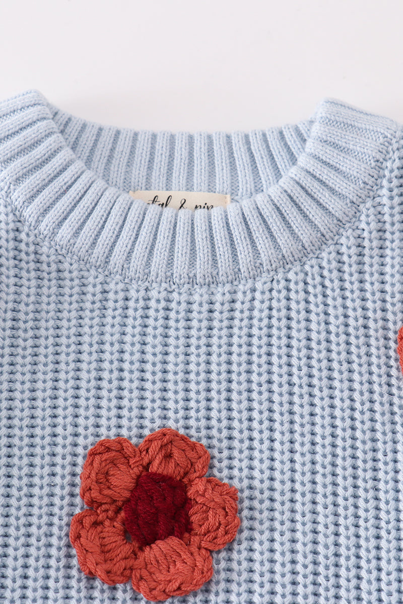 Floral Hand Embroidered Sweater