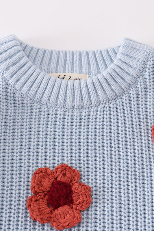 Floral Hand Embroidered Sweater