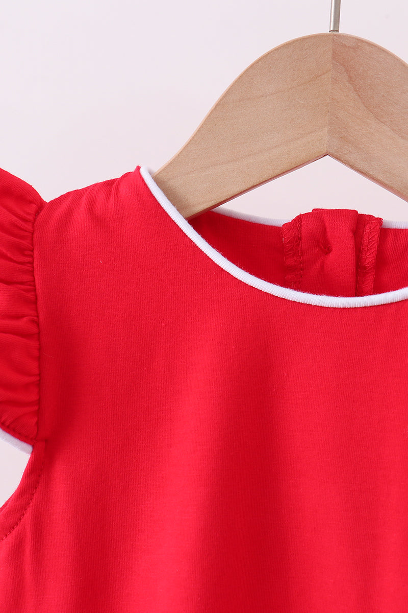 Flutter Sleeve Scalloped Top