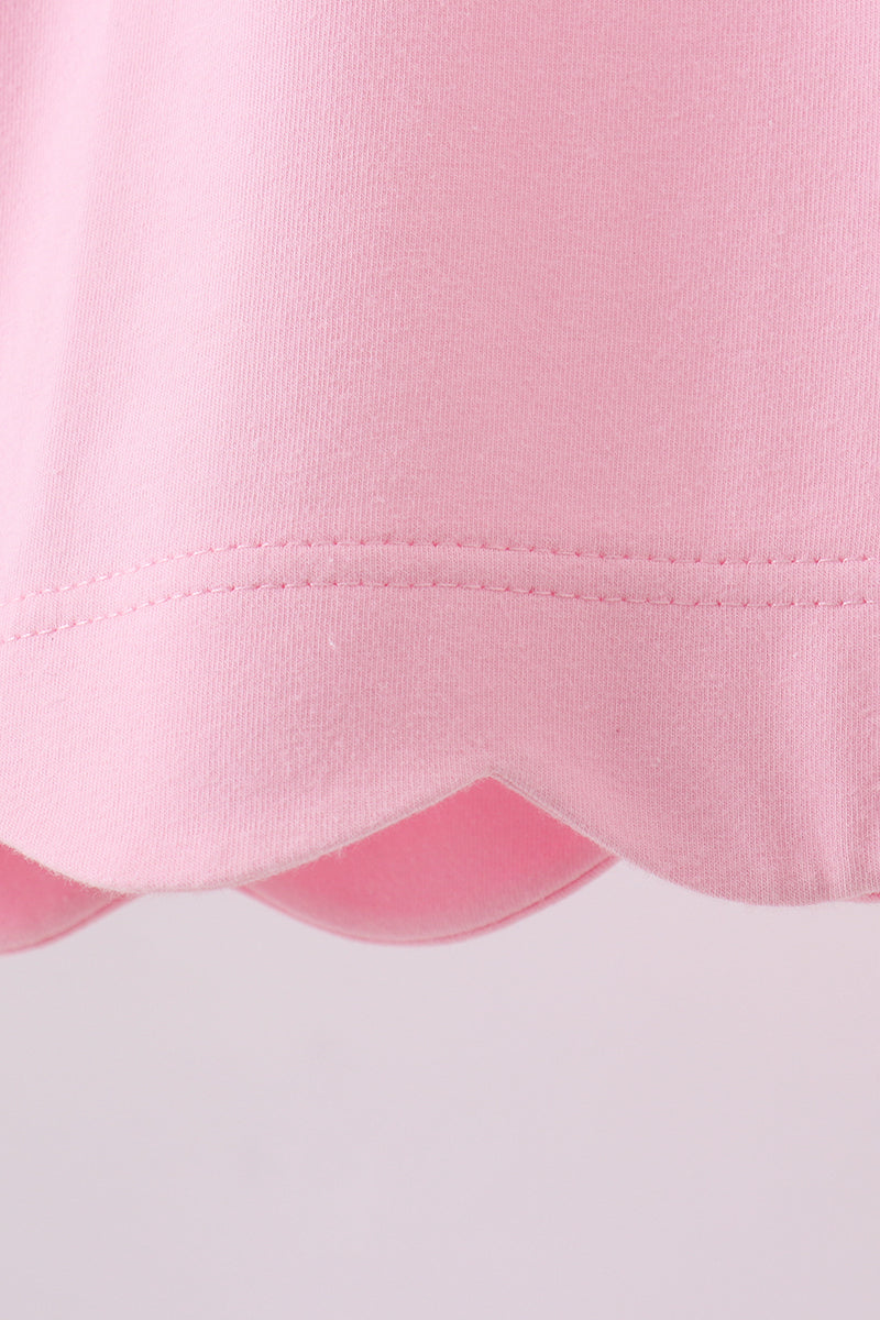 Flutter Sleeve Scalloped Top