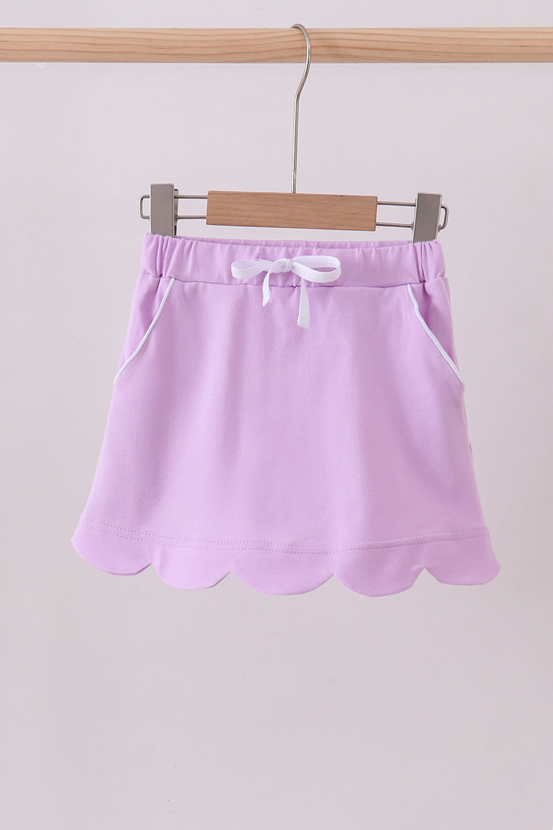 Purple Scallop Skort