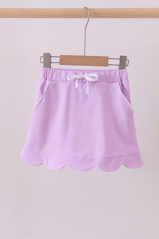 Purple Scallop Skort