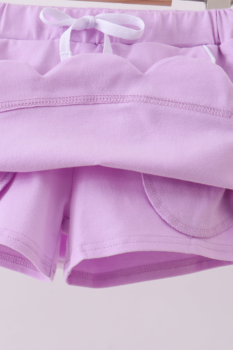 Purple Scallop Skort