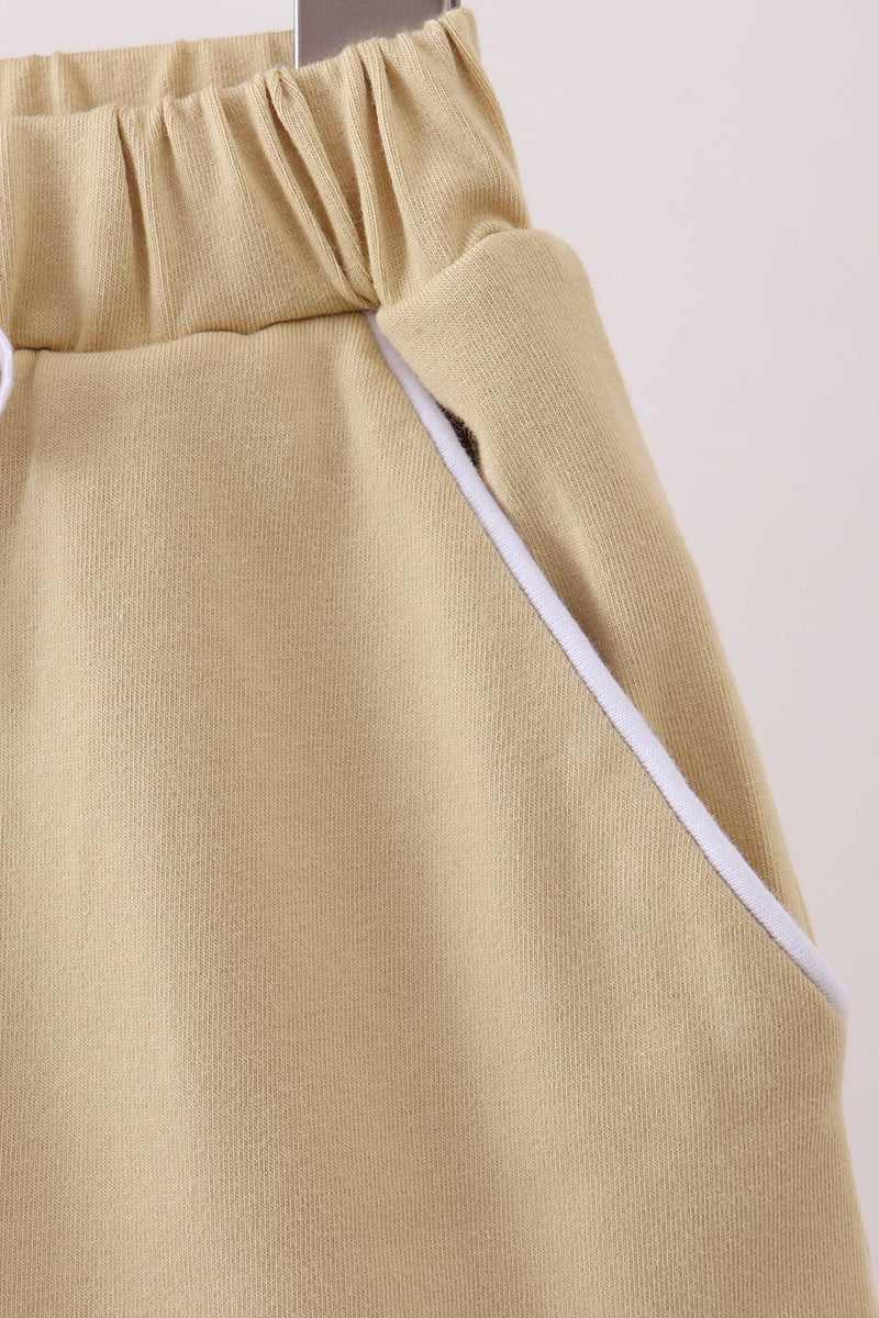 Khaki Scallop Skort