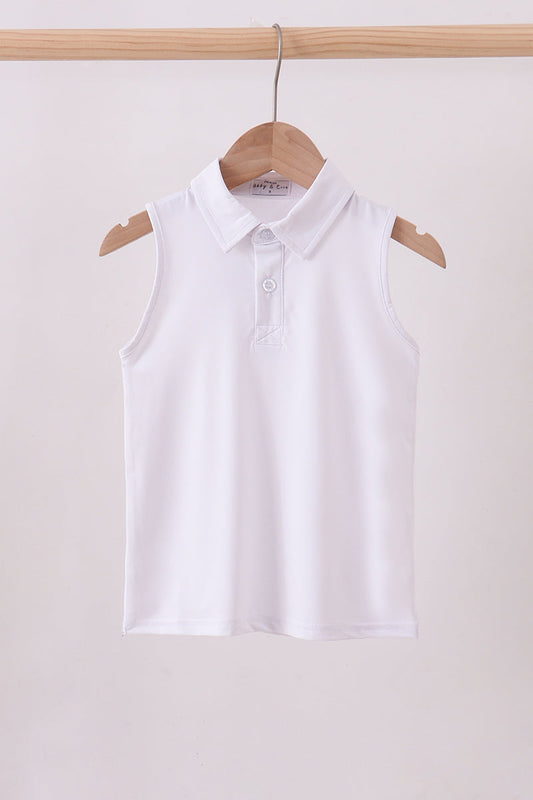 White Collared Tank