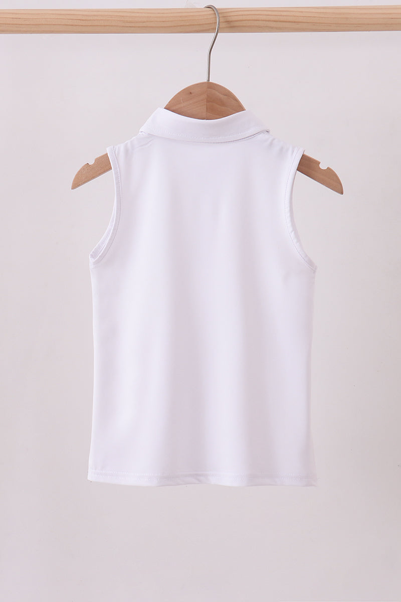 White Collared Tank