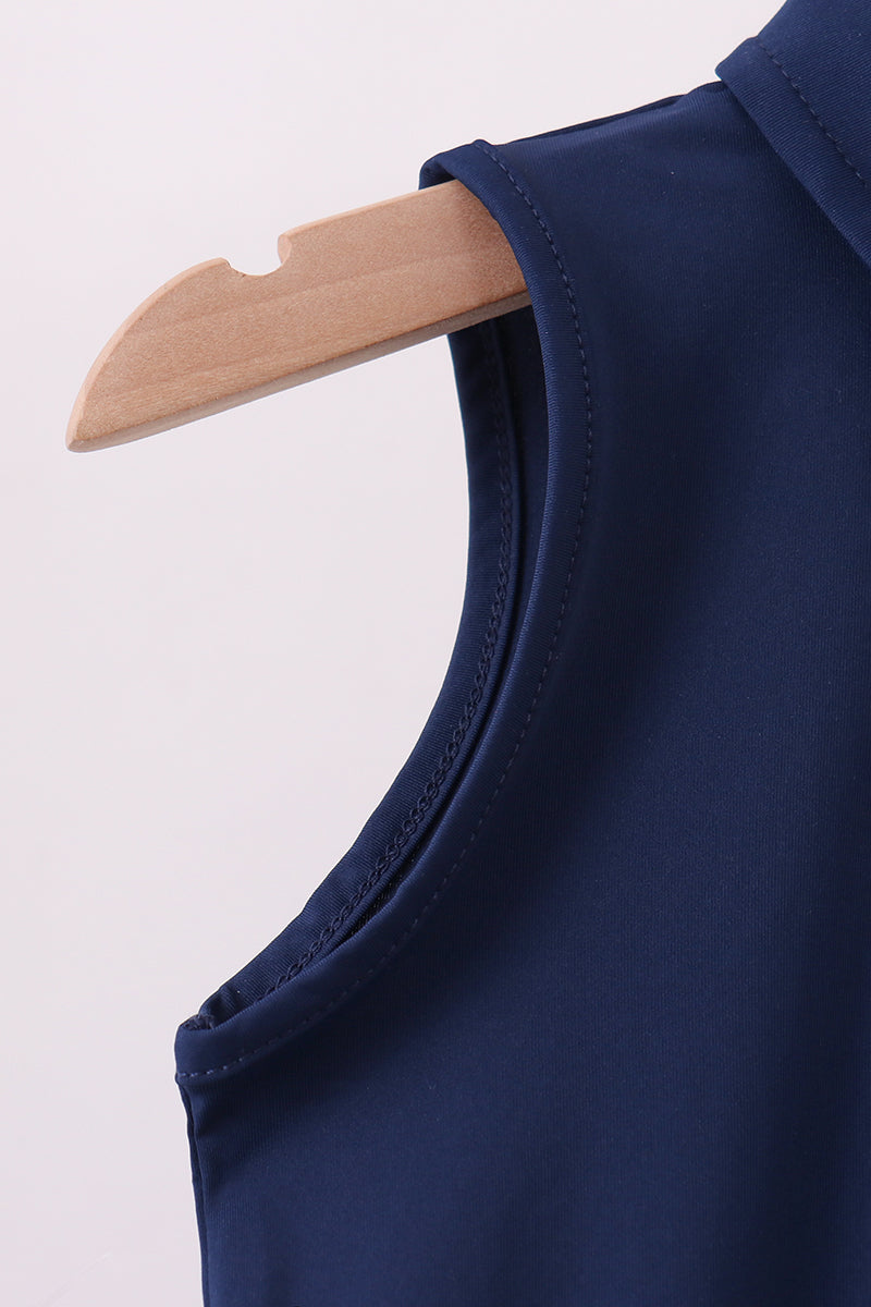 Blue Collared Tank