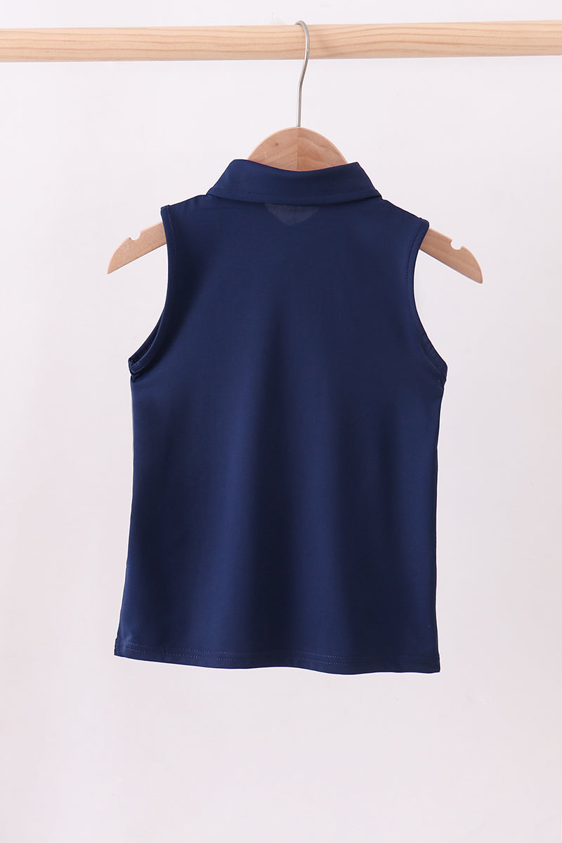 Blue Collared Tank