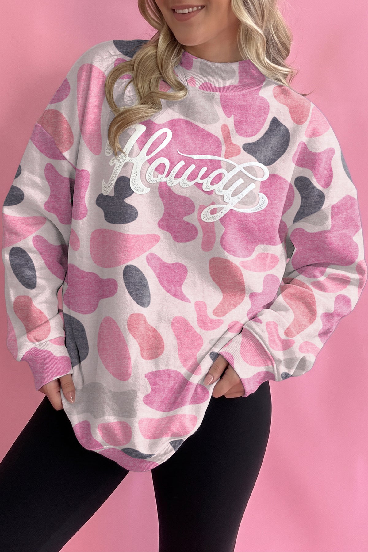 Camo Print Howdy Sweatshirt