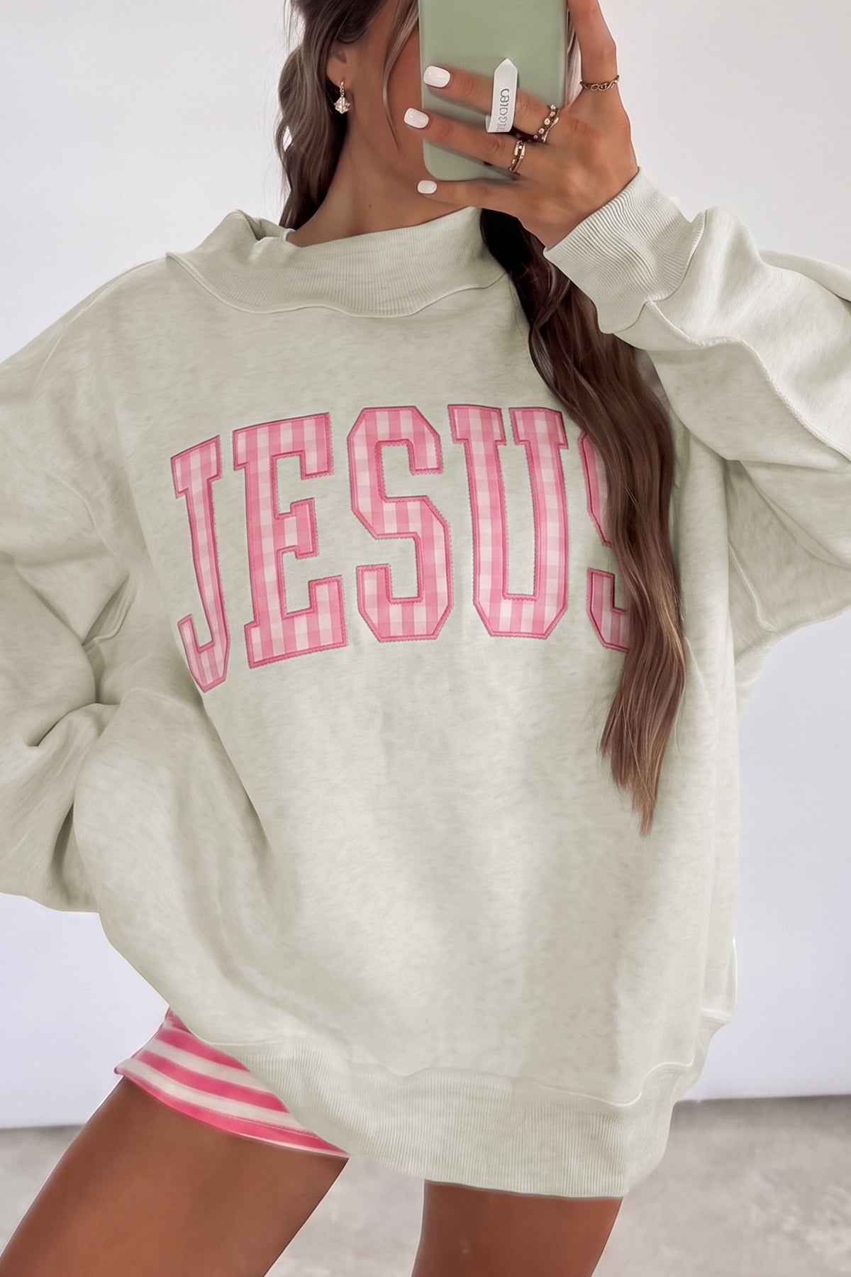 Polka Dot Baggy Sweatshirt