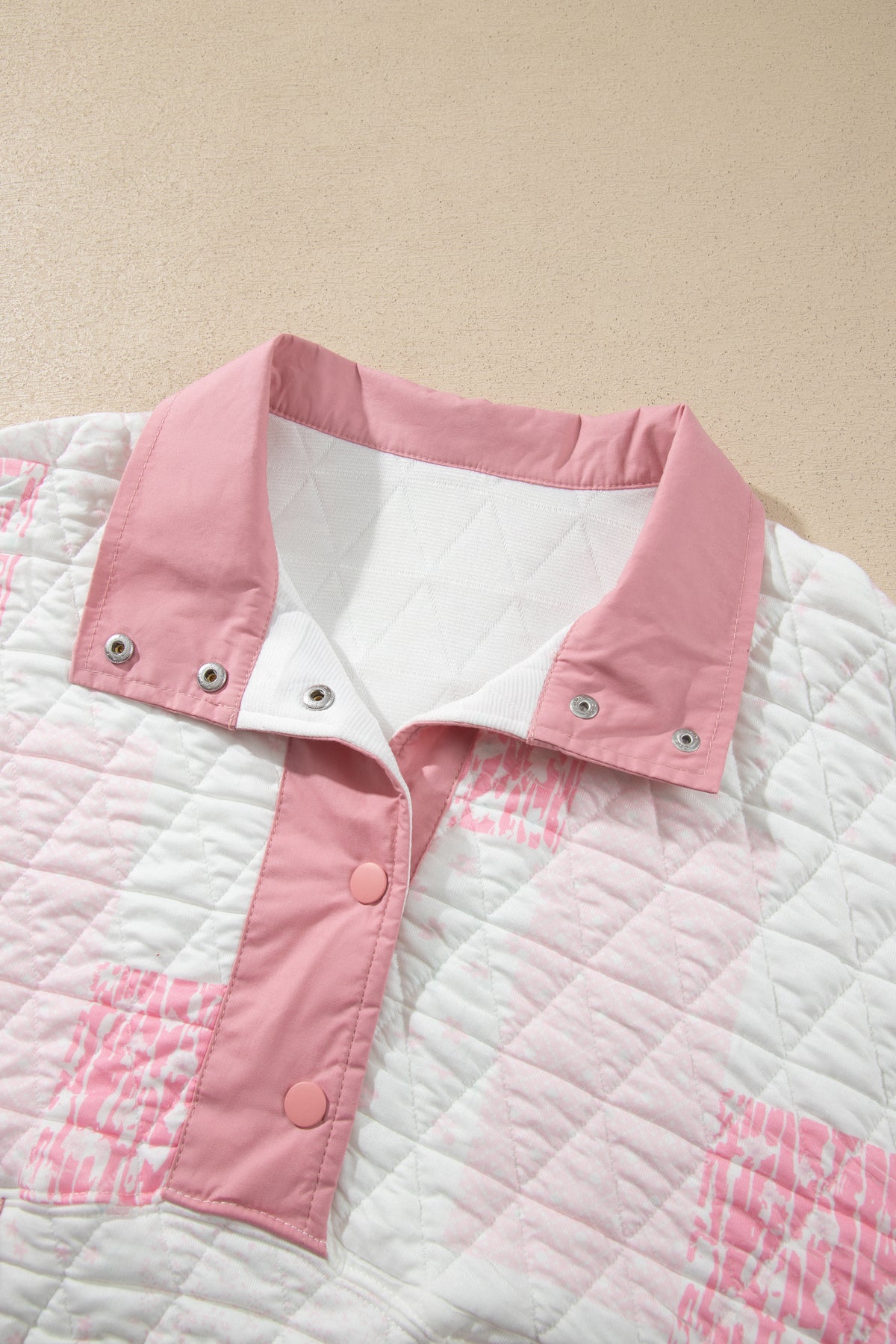 Floral Quilted Pullover Sweatshirt