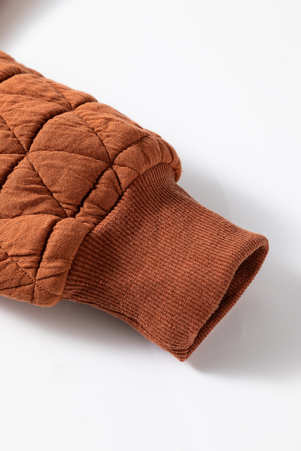 Quilted Half Zipped Sweatshirt