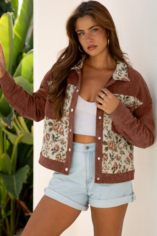 Floral Patchwork Shirt Shacket