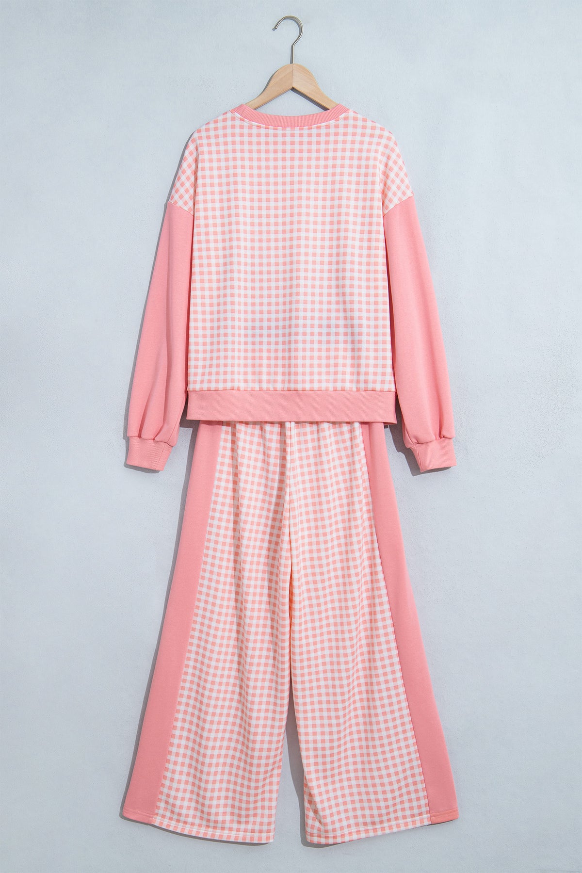 Plaid Long Sleeve Pullover & Pant Set