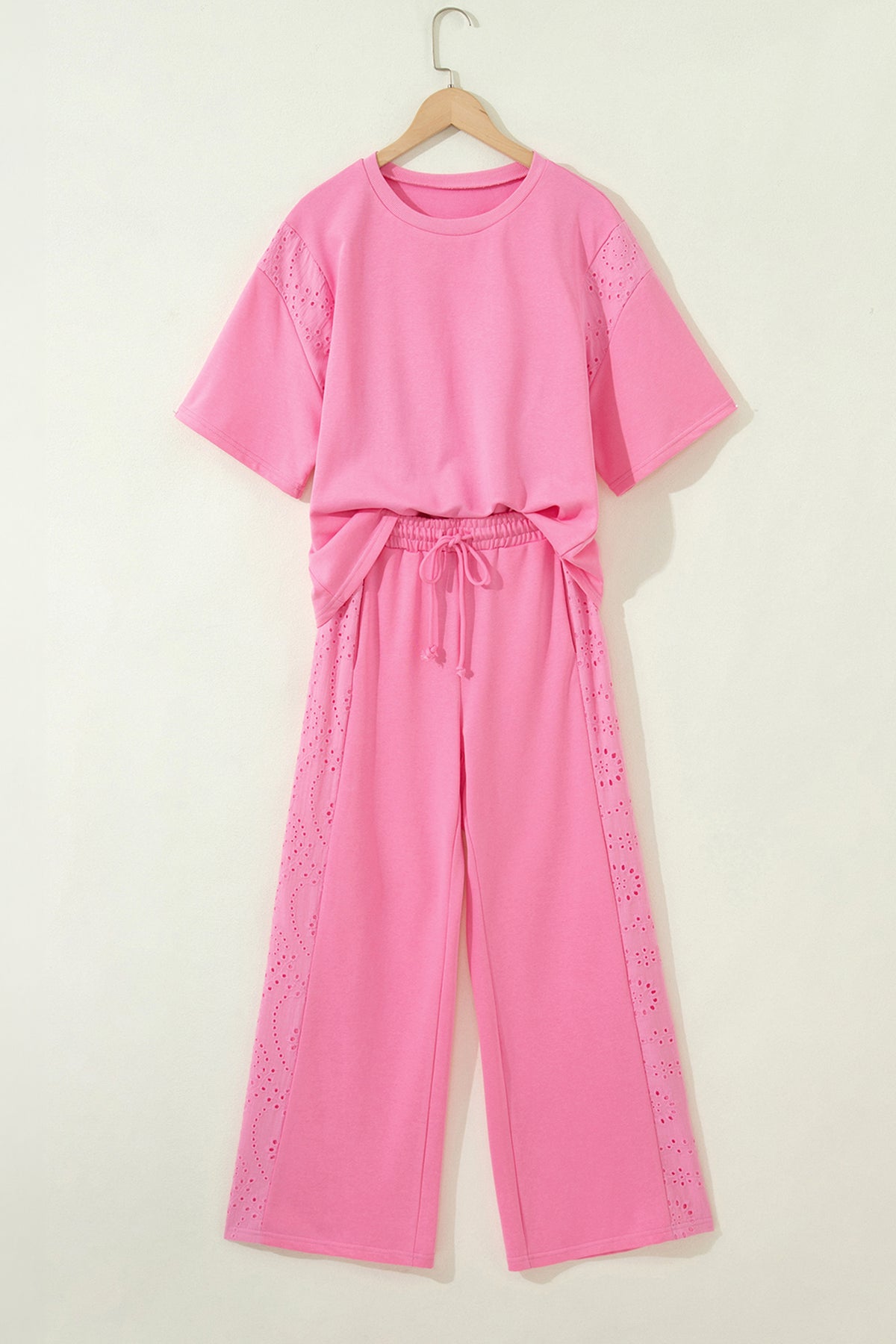 Half Sleeve Top Elastic Waist Pants Set