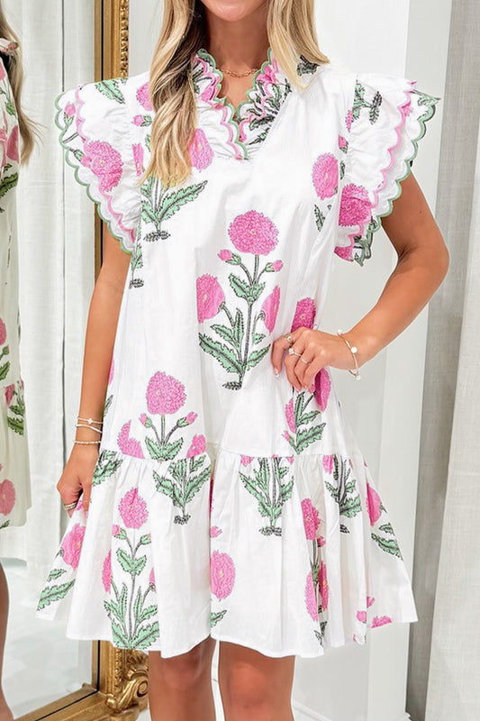 Wild Floral Embroidery Dress