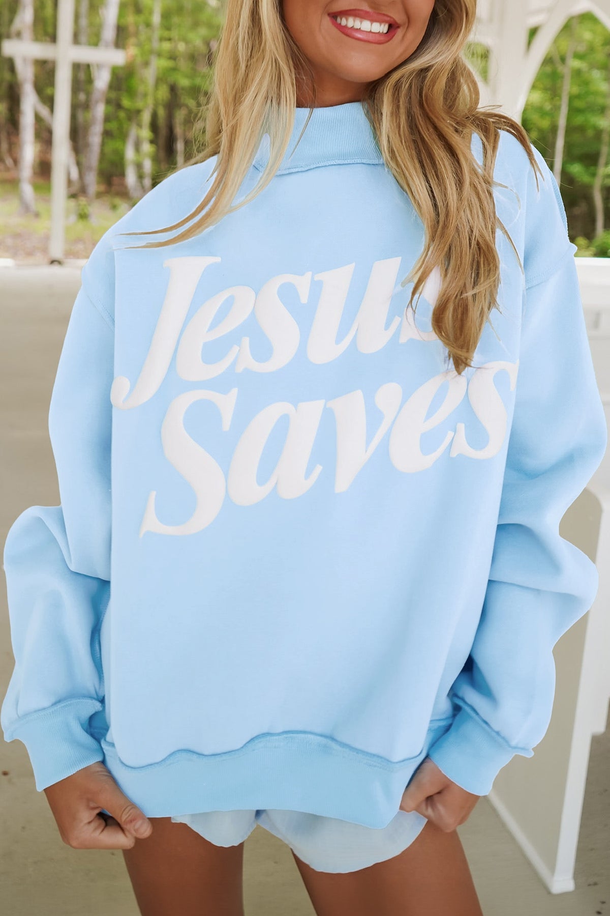 "Jesus Saves" Baggy Sweatshirt