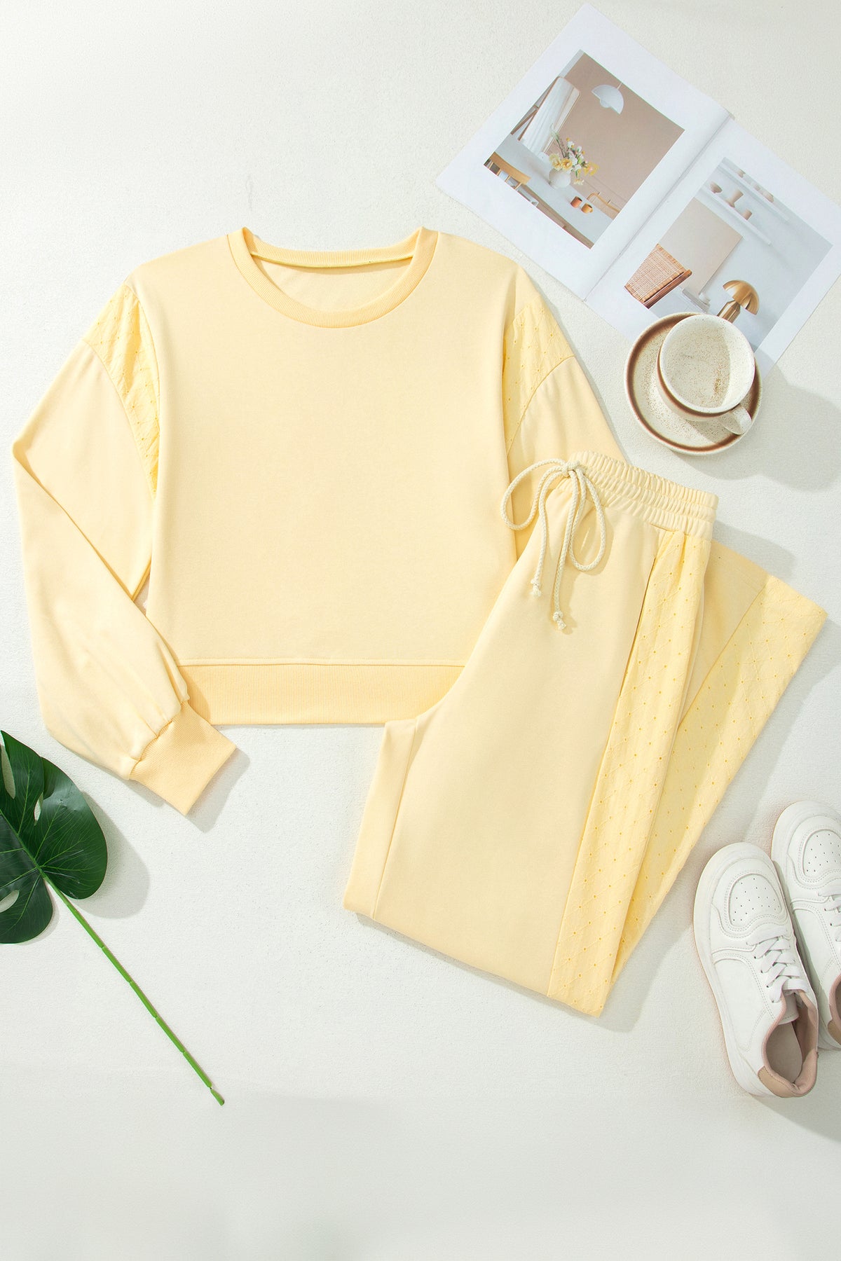 Yellow Cream Pullover w/ Pants Set