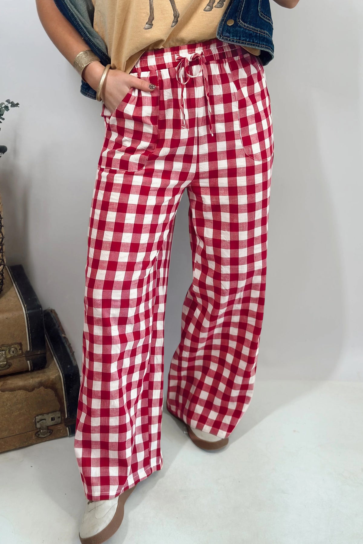 Gingham Plaid Pants