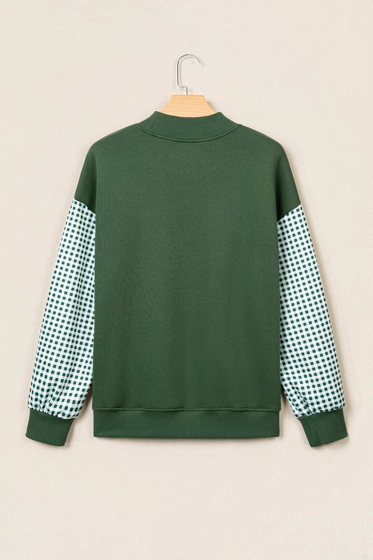 Plaid Oversized Pullover Sweatshirt