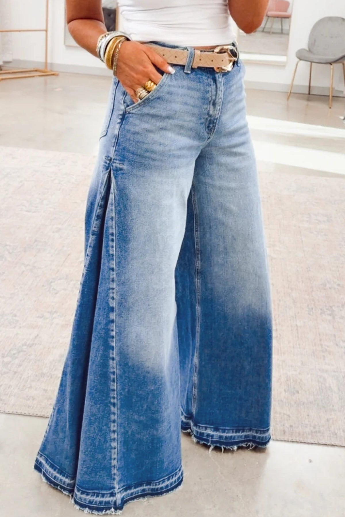 Myosotis Flare Leg Jeans Pants