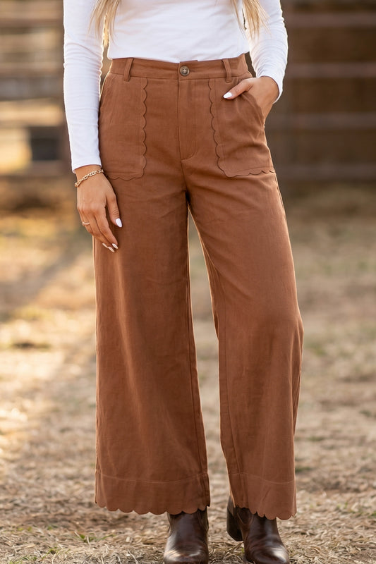 Scalloped Edge Pants