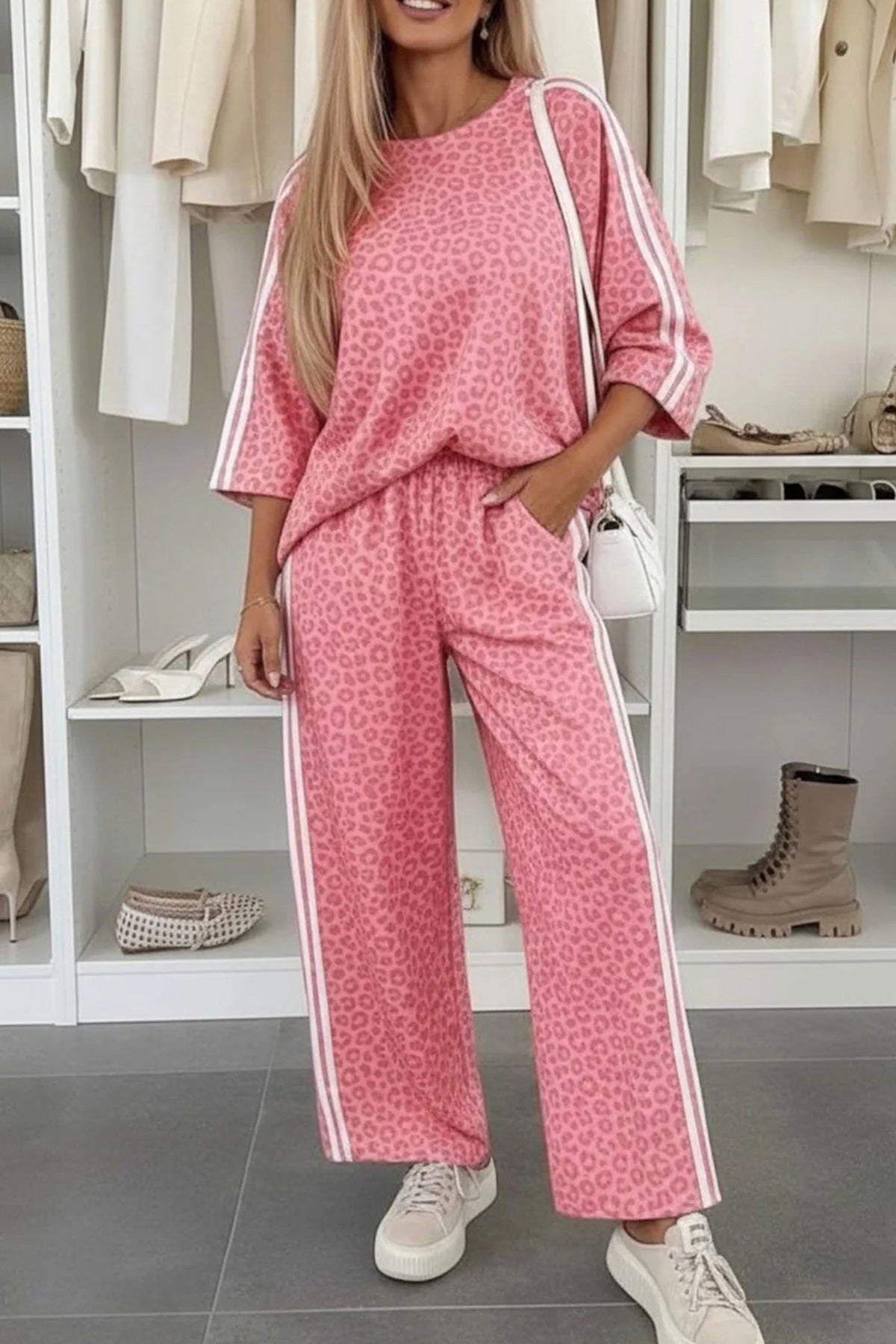 Leopard Print Pant Set