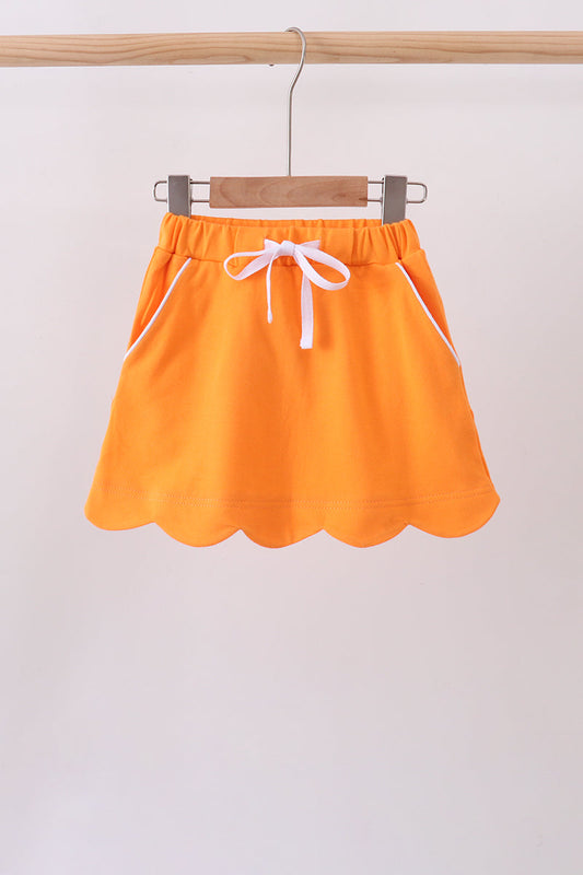 Orange Scallop Skort
