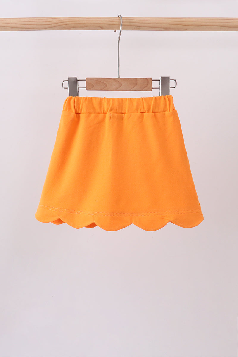 Orange Scallop Skort