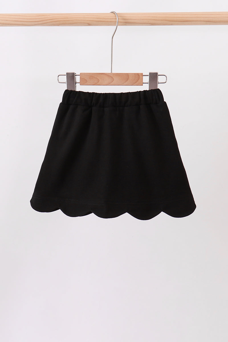 Black Scallop Skort