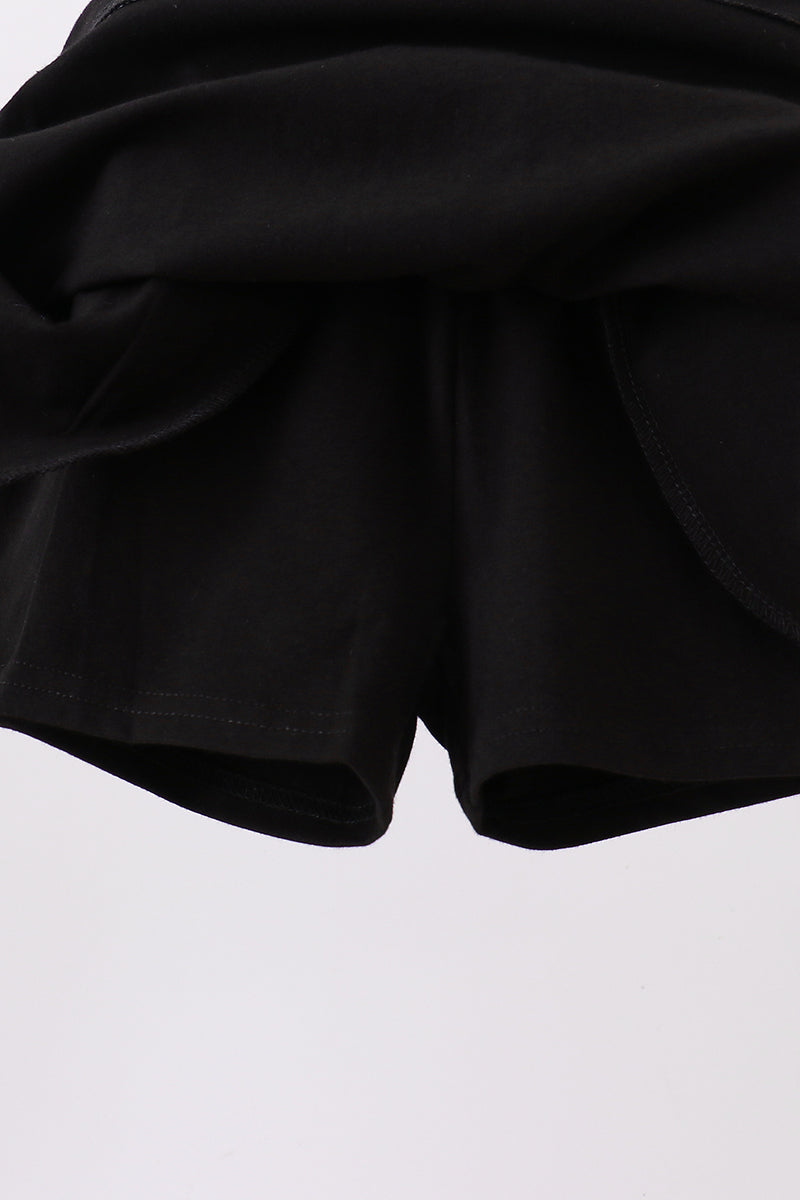 Black Scallop Skort
