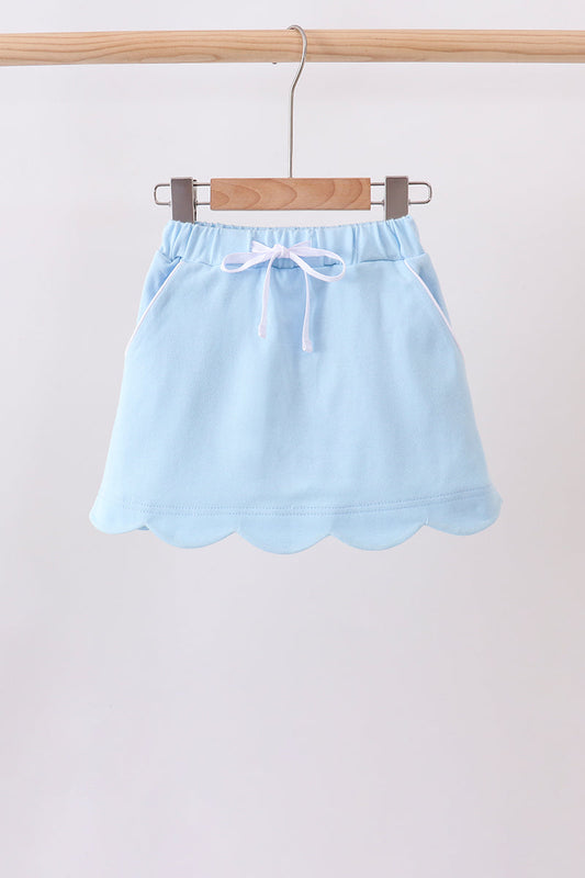 Mint Scallop Bow Skort