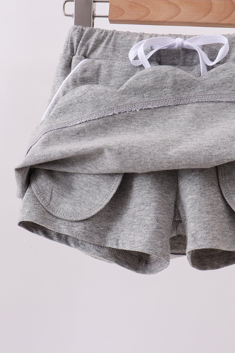Grey Scallop Skort
