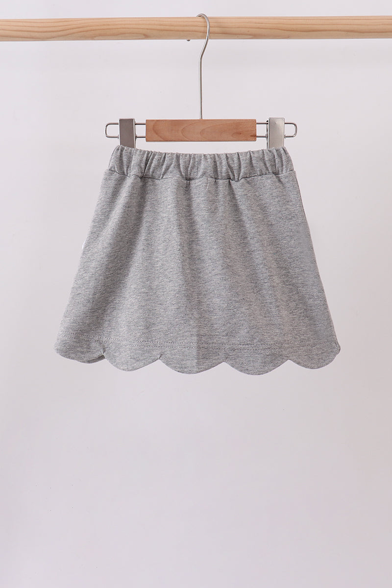 Grey Scallop Skort