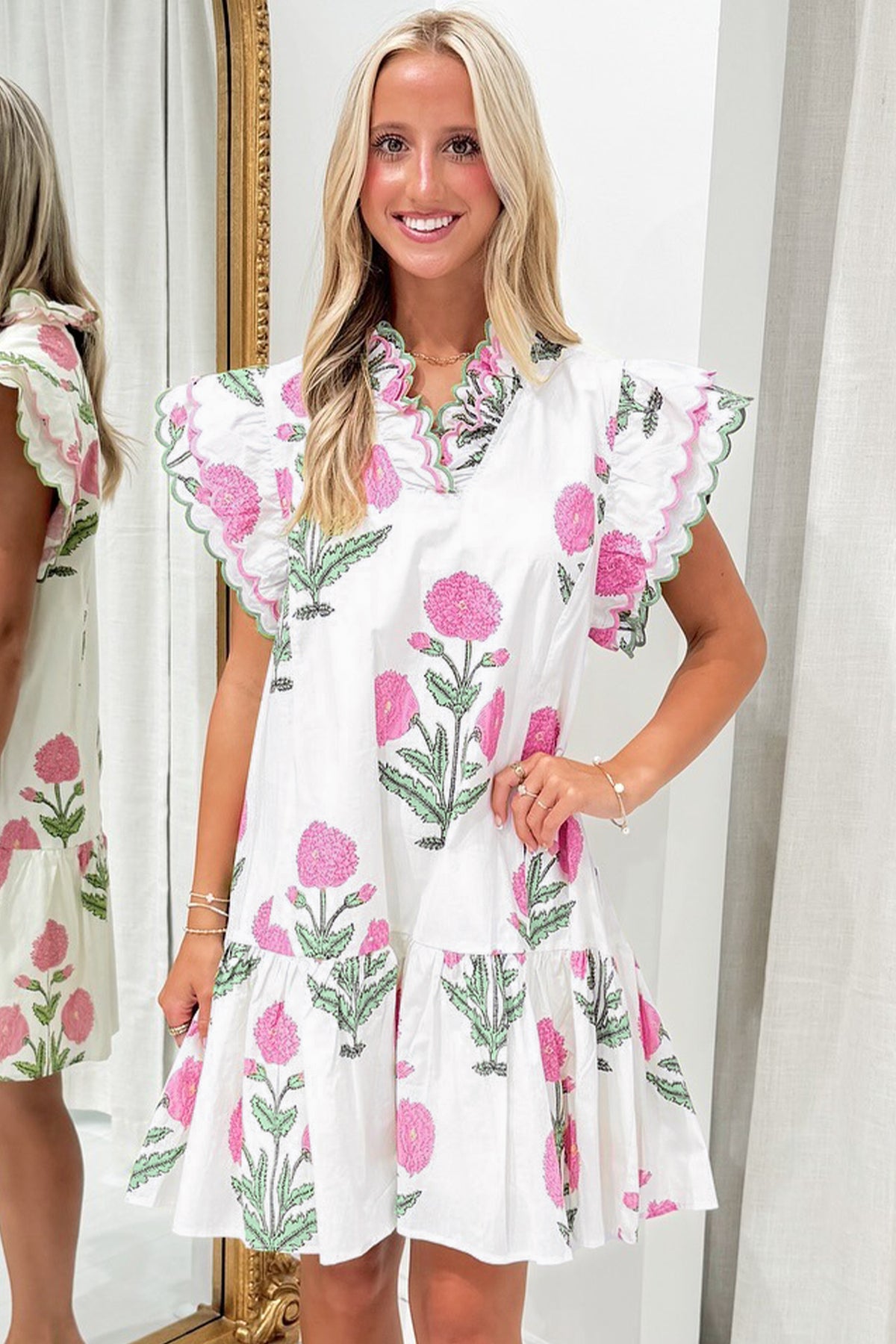 Wild Floral Embroidery Dress