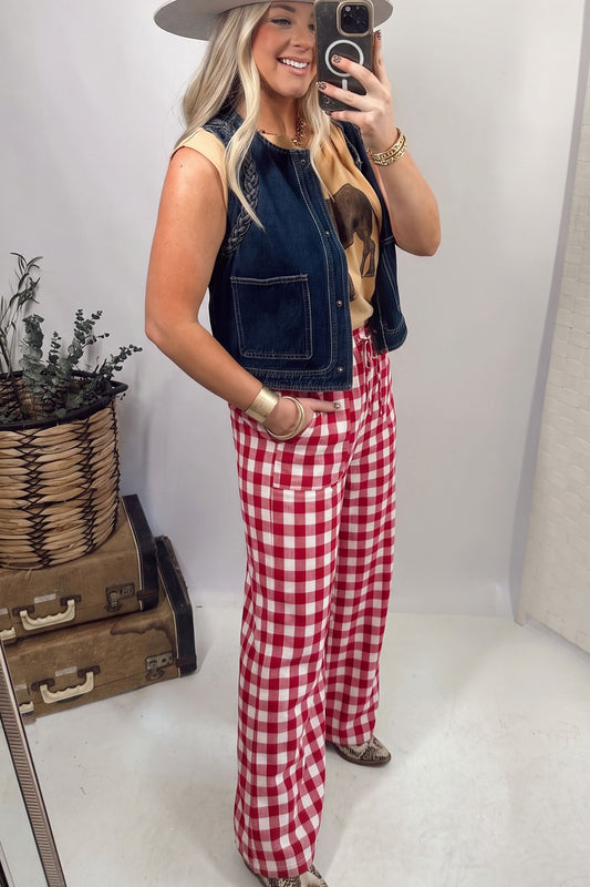 Gingham Plaid Pants