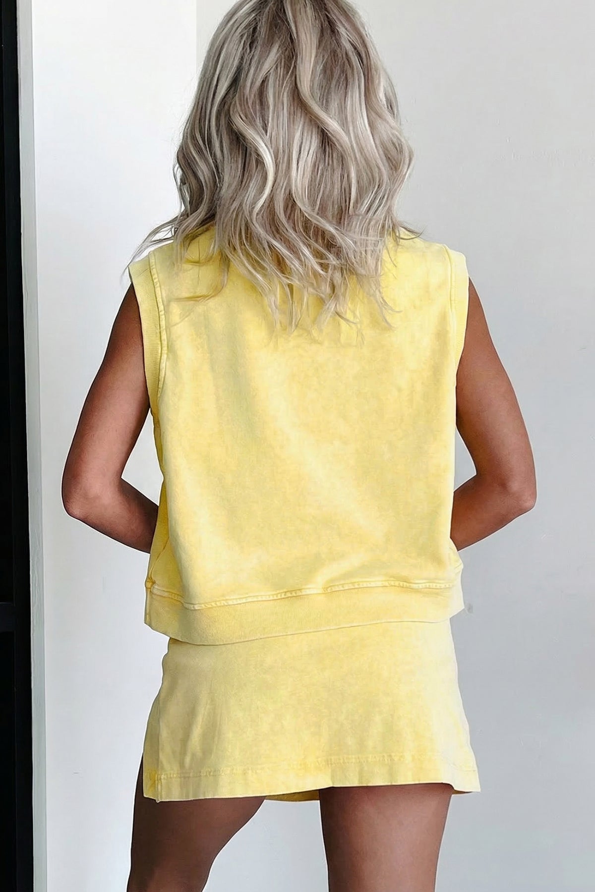 Washed Sleeveless Top w/ Skorts Outfit