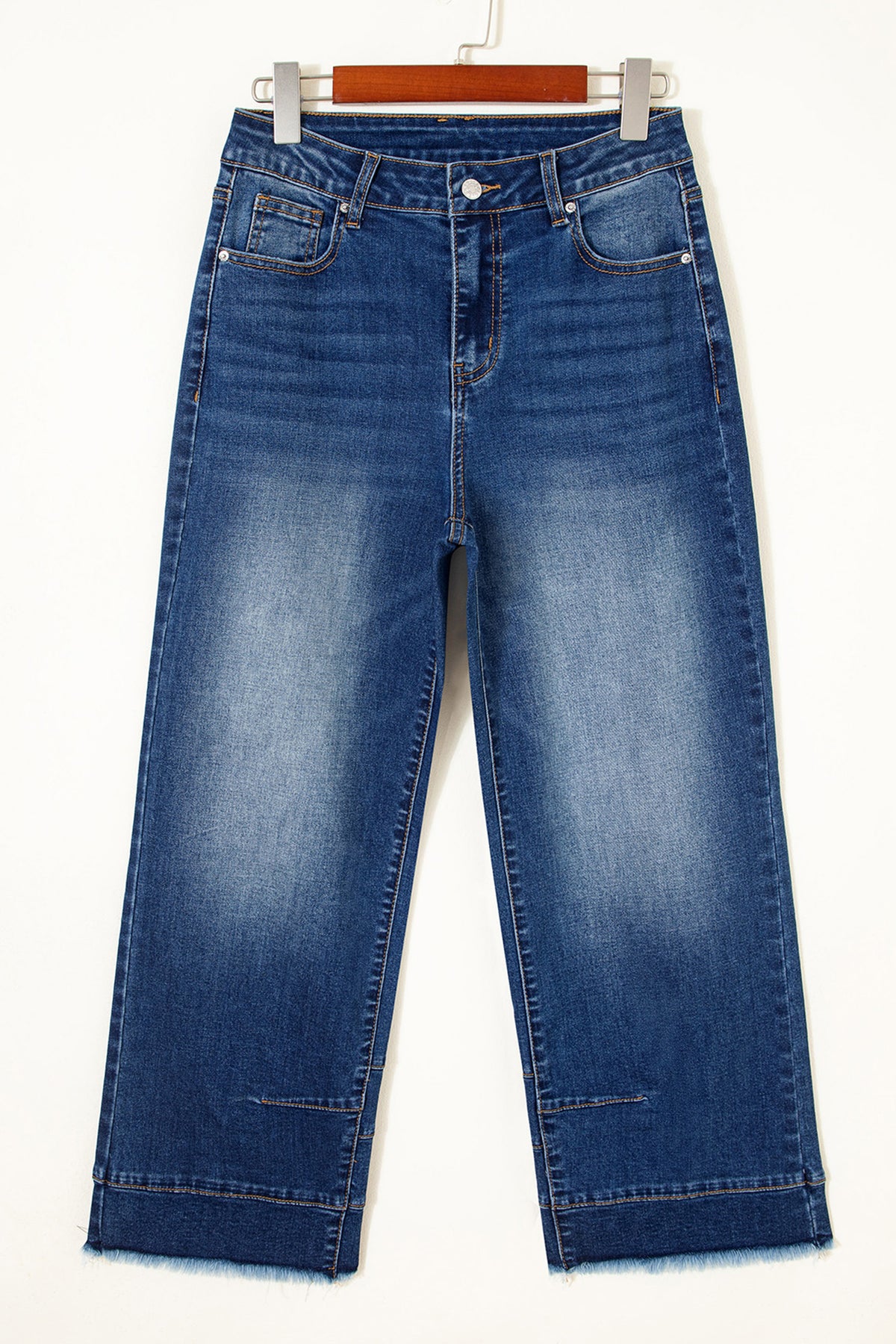 Chic Seam Hem Ankle Length Jeans