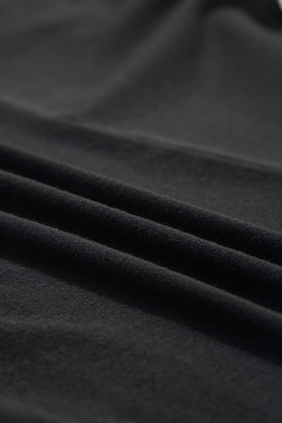 Black High Neck Long Sleeve Top