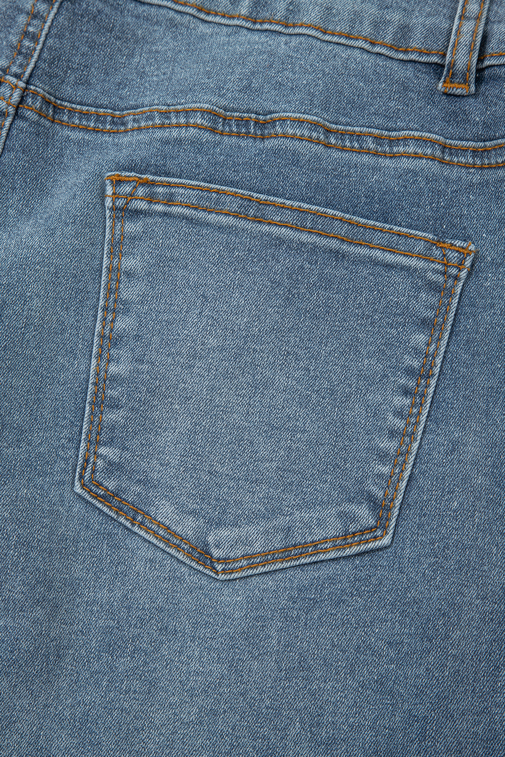 Button High Waist Bootcut Jeans