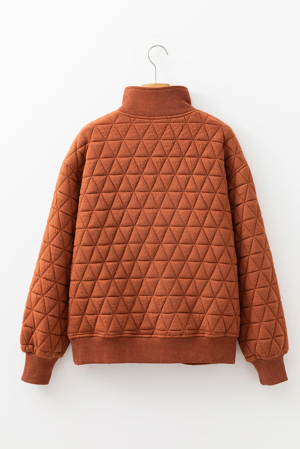 Quilted Half Zipped Sweatshirt