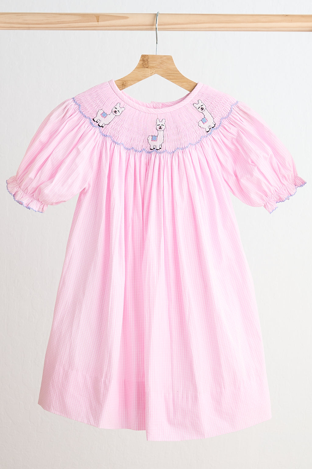 Pink Alpaca Smocked Dress