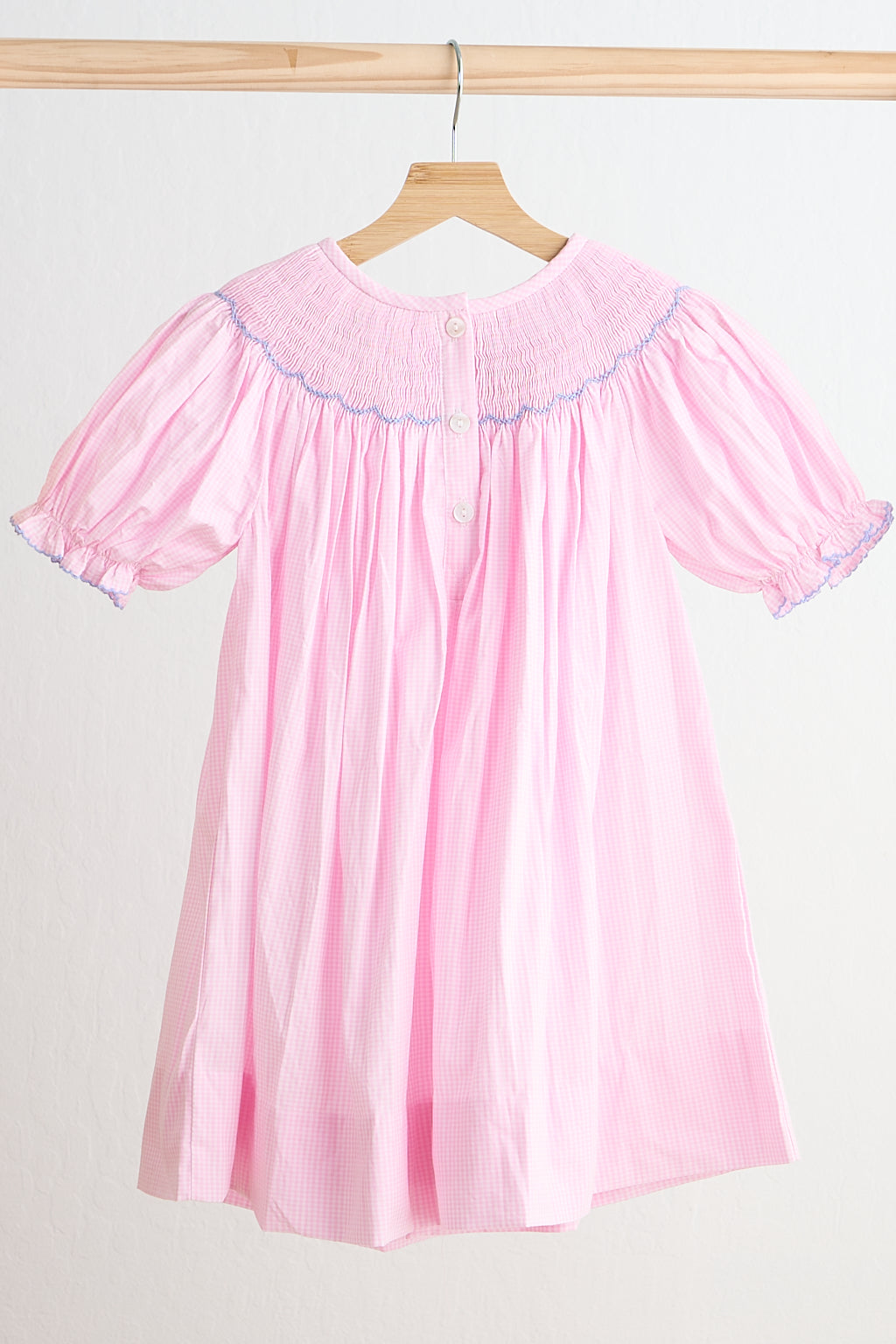 Pink Alpaca Smocked Dress