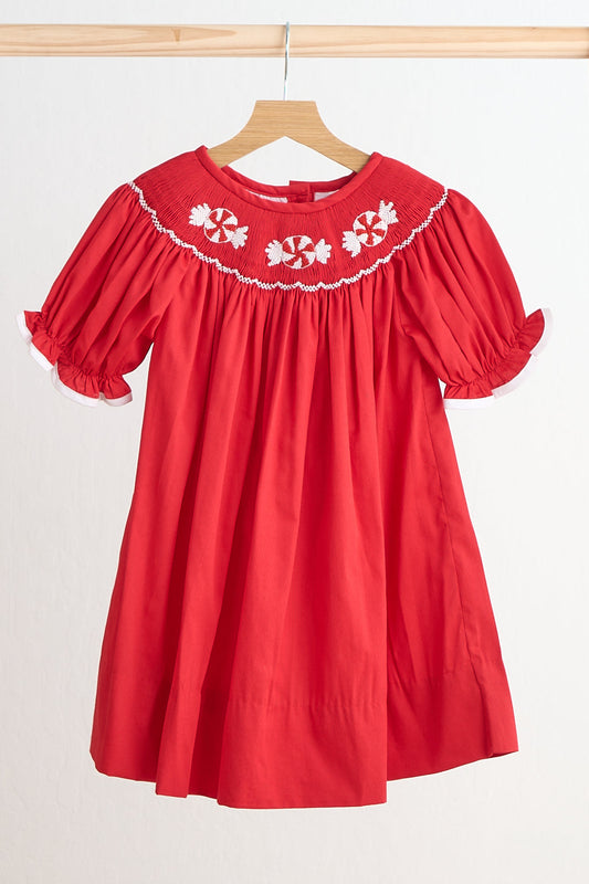 Peppermint Hand Smocked Dress